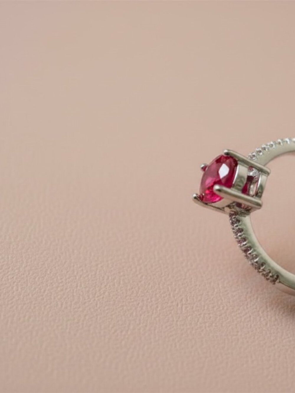 Ruby Solitaire Ring - Picture 4 of 4